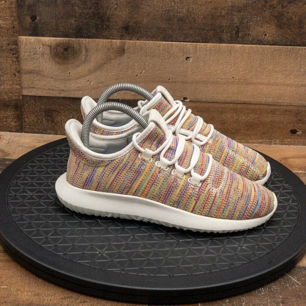 ADIDAS TUBULAR KIDS ATHLETIC SHOES RUNNING MULTICOLOR GYM LOW LACE UP SIZE 5